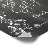 Chalkboard Gifts and Kaarten Bedankt voor je bruil Poster (Hoek)