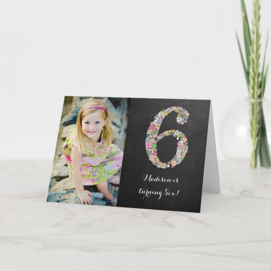 Chalkboard Girls Floral 6th Birthday Party (Voorkant)