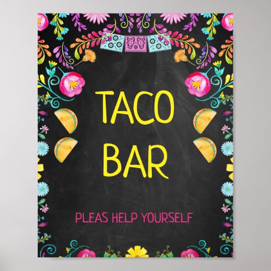 Chalkboard Girls Taco Tweeëntwintigste verjaardag Poster (Voorkant)