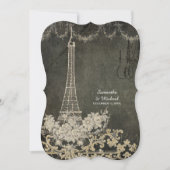 Chalkboard Glam Paris Parisian Wedding Kaart (Voorkant)