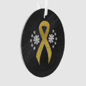 Chalkboard Gold Awareness Ribbon Ornament (voorkant)
