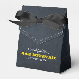 Chalkboard Gold Bar Mitzvah Favor Box Bedankdoosjes