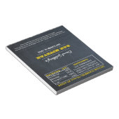 Chalkboard Gold Bar Mitzvah Snoep Wrappers Notitieblok (Schuin)