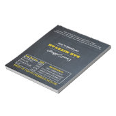 Chalkboard Gold Bar Mitzvah Snoep Wrappers Notitieblok (Linkerzijde)