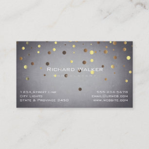 Chalkboard Gold Confetti Professional Zwart Visitekaartje