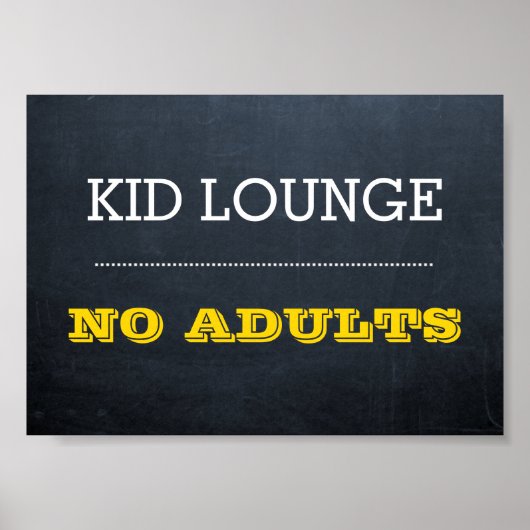Chalkboard Gold Event Sign. Poster (Voorkant)
