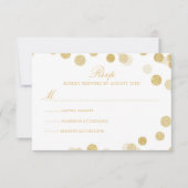 Chalkboard Gold Glitter RSVP-kaart RSVP Kaartje (Voorkant)