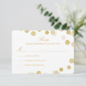 Chalkboard Gold Glitter RSVP-kaart RSVP Kaartje (Staand voorkant)
