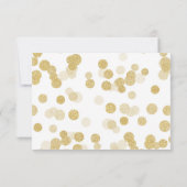 Chalkboard Gold Glitter RSVP-kaart RSVP Kaartje (Achterkant)