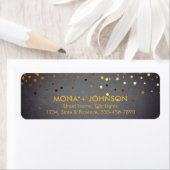 Chalkboard Gold Glitter Sparkle Confetti Stippen Etiket (Insitu)