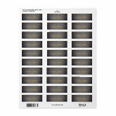 Chalkboard Gold Glitter Sparkle Confetti Stippen Etiket (Full Sheet)