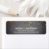 Chalkboard Gold Glitter Sparkle Confetti Stippen Etiket (Insitu)