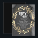 Chalkboard Gold Leaf Wreath 30th Birthday Party Kaart<br><div class="desc">Chalkboard Gold Leaf Wreath 30th Birthday Party Invitation Matching collectie in Niche and Nest store. Kunstwerk: www.EssemCreatives.etsy.com</div>
