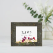 Chalkboard Gold Silver Stars Constellation RSVP Briefkaart (Staand voorkant)