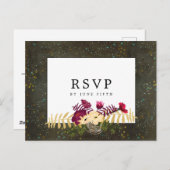 Chalkboard Gold Silver Stars Constellation RSVP Briefkaart (Voorkant / Achterkant)