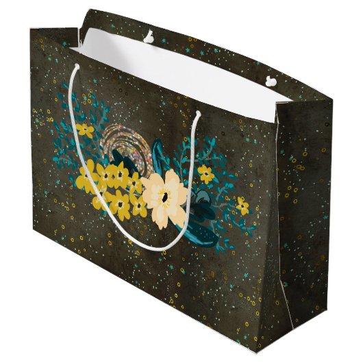 Chalkboard Gold Silver Stars Constellation Sky Groot Cadeauzakje (Achterkant Gekanteld)
