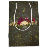 Chalkboard Gold Silver Stars Constellation Sky Medium Cadeauzakje (Voorkant)