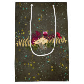 Chalkboard Gold Silver Stars Constellation Sky Medium Cadeauzakje (Achterkant)