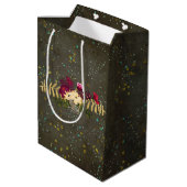 Chalkboard Gold Silver Stars Constellation Sky Medium Cadeauzakje (Achterkant Gekanteld)