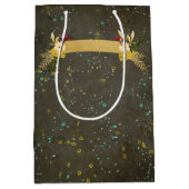 Chalkboard Gold Silver Stars Constellation Sky Medium Cadeauzakje (Voorkant)