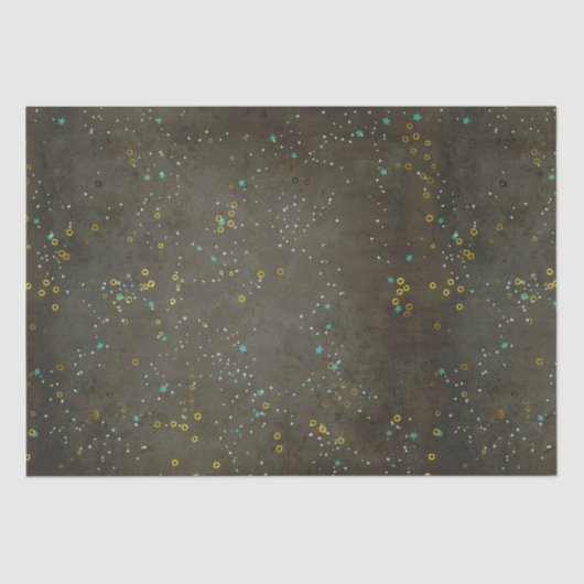 Chalkboard Gold Silver Stars Constellation Sky Tissuepapier (Voorkant)