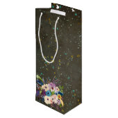 Chalkboard Gold Silver Stars Constellation Sky Wijn Cadeautas (Achterkant Gekanteld)
