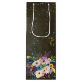 Chalkboard Gold Silver Stars Constellation Sky Wijn Cadeautas (Voorkant)