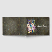 Chalkboard Gold Silver Stars Constellation Wedding Gastenboek (Volledig)
