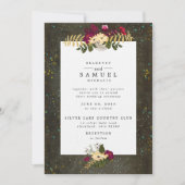 Chalkboard Gold Silver Stars Constellation Wedding Kaart (Voorkant)