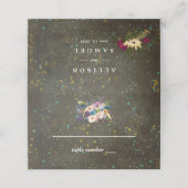 Chalkboard Gold Silver Stars Constellation Wedding Plaatskaartje (Buitenkant ongevouwen)