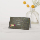 Chalkboard Gold Silver Stars Constellation Wedding Plaatskaartje (Achterkant)