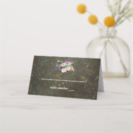 Chalkboard Gold Silver Stars Constellation Wedding Plaatskaartje