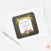 Chalkboard Gold Silver Stars DIY Hartelijk dank Vierkante Sticker (Envelop)