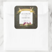 Chalkboard Gold Silver Stars DIY Hartelijk dank Vierkante Sticker (Tas)