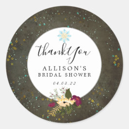 Chalkboard Gold Silver Stars DIY Vrijgezellenfeest Ronde Sticker