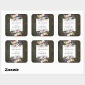 Chalkboard Gold Silver Stars Personal Favor Seal Vierkante Sticker (Vel)