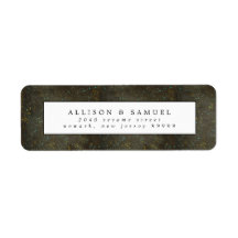 Chalkboard Gold Silver Stars Return Address