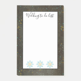 Chalkboard Gold Silver Stars Weddenschap om lijst  Post-it® Notes