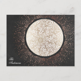 Chalkboard Gold Star-kerstfeestdag Briefkaart