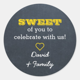Chalkboard Gold Sweet Treat Bag Sticker