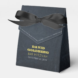 Chalkboard Golden Bar Mitzvah Favor Box Bedankdoosjes