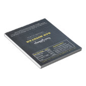 Chalkboard Golden Bar Mitzvah Snoep Wrappers Notitieblok (Schuin)