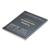 Chalkboard Golden Bar Mitzvah Snoep Wrappers Notitieblok (Linkerzijde)