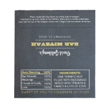 Chalkboard Golden Bar Mitzvah Snoep Wrappers