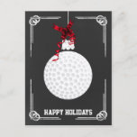 chalkboard golfer Christmas Cards Feestdagenkaart<br><div class="desc">Holiday Greeting Cards by interest Golf Club met balkons. Professional foliday cards are industry specific foliday greetings cards. These bezetting specific foliday cards will add a touch of uniqueness to your Holiday greetings</div>