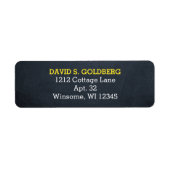 Chalkboard goud gepersonaliseerd etiket (Voorkant)