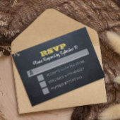 Chalkboard gouden bevestiging RSVP-kaart RSVP Kaartje