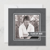 Chalkboard Graduation Cap Invitation met foto Kaart (Achterkant)