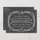 Chalkboard Graduation Party Briefkaart (Voorkant / Achterkant)