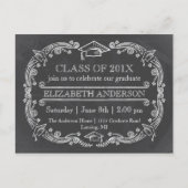 Chalkboard Graduation Party Briefkaart (Voorkant)